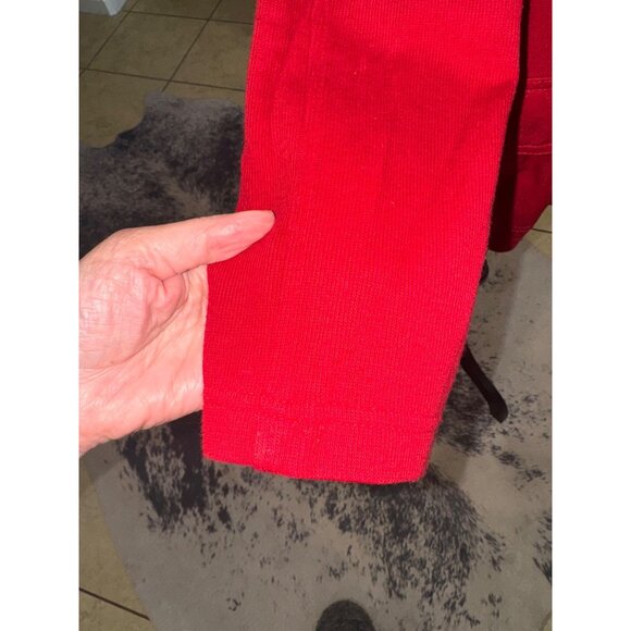 Lauren Ralph Lauren Red Cotton Jacket W/Gold Buckle Plus Size 1X Preppy Academic - Picture 10 of 13